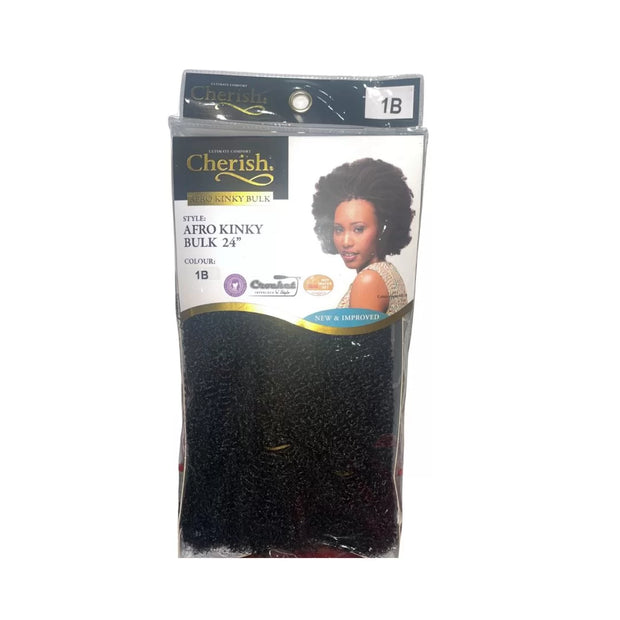 Cherish Afro Kinky Bulk 24in - 1B