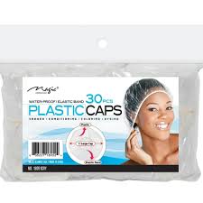 Magic Collection Plastic Shower Cap Clear 30pc - 18051CRY
