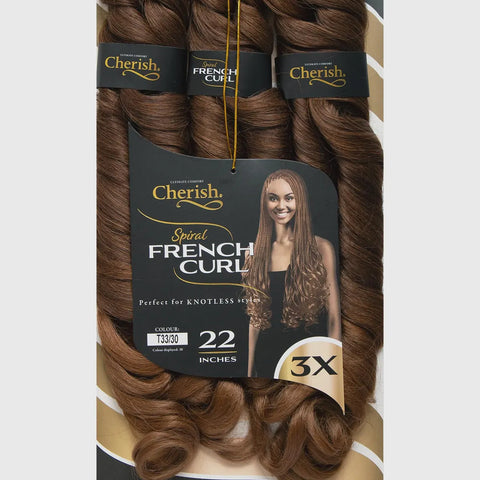 Cherish 3X Spiral French Curl Bulk 22in - T1B/30/33