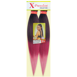 Xpression Ultra Braid Pre Stretched 2 x 46'' - T3/OM/Plum Blossom