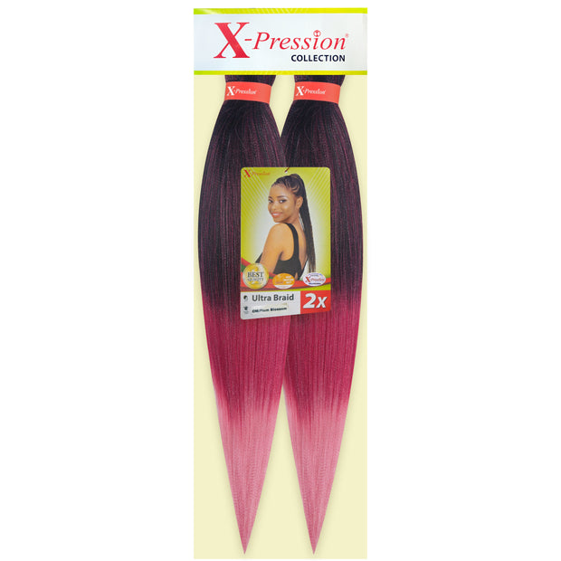 Xpression Ultra Braid Pre Stretched 2 x 46'' - T3/OM/Plum Blossom